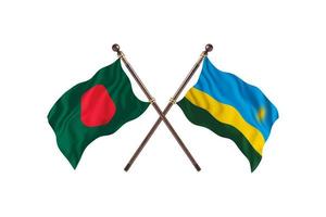 bangladesh contra ruanda duas bandeiras de país foto