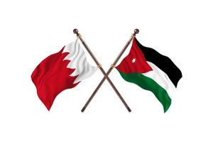 Bahrein contra a Jordânia duas bandeiras de país foto
