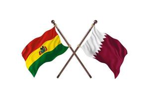 bolívia contra qatar duas bandeiras de país foto