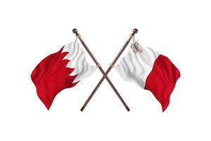 Bahrein contra malta duas bandeiras de país foto
