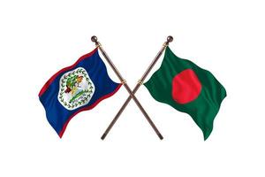 belize versus bangladesh duas bandeiras de país foto