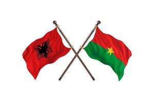 Albânia contra Burkina Faso duas bandeiras de país foto