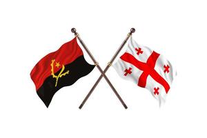 angola versus geórgia duas bandeiras do país foto