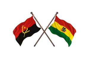 angola versus bolívia duas bandeiras de país foto