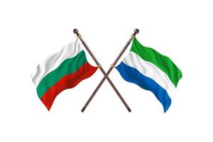 Bulgária versus Serra Leoa duas bandeiras de país foto