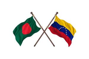 bangladesh contra venezuela duas bandeiras do país foto
