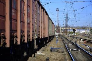 paisagem ferroviária da manhã foto