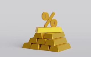 barras de ouro, barras de ouro fino, tesouro de ouro. conceito de bancos, negócios, investimentos e taxas de câmbio, mercado de ouro. ilustração de renderização 3D foto
