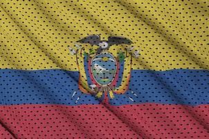 bandeira do equador impressa em tecido de malha esportiva de nylon de poliéster foto