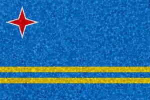 bandeira de aruba na textura de isopor foto