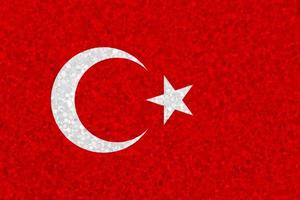 bandeira da Turquia na textura de isopor foto