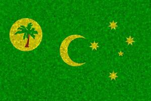 bandeira das ilhas cocos na textura de isopor foto
