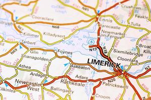 área limerick em um mapa