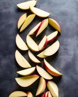 frutas de maçã fatiadas foto