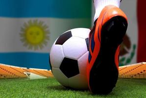 competição da copa de futebol entre o nacional argentino e o nacional méxico. foto