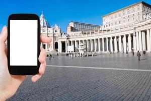 fotografias turísticas basílica de são pedro no vaticano foto