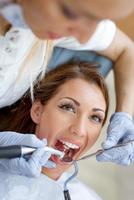 vista do tratamento do dentista foto