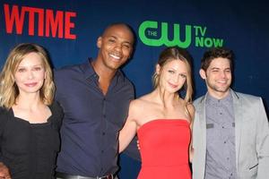 los angeles, 10 de agosto - calista bandhart, mehcad brooks, melissa benoist, jeremy jordan na festa de verão 2015 da cbs tca no pacific design center em 10 de agosto de 2015 em west hollywood, ca foto