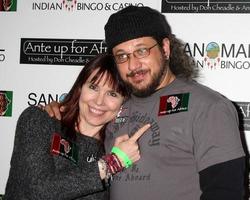 annie duke e joe reitman chegando ao 2º anual ante up for africa poker tournament san manuel indian bingo and casino highland, ca 29 de outubro de 2009 foto