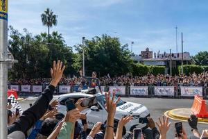 guadalajara, méxico - 25 de outubro de 2022 showrun checo perez, fórmula 1 red bull monolugar rb7 foto