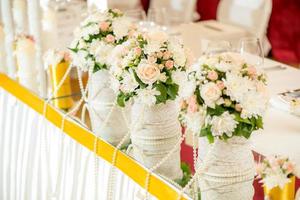 decoração de mesa de casamento foto