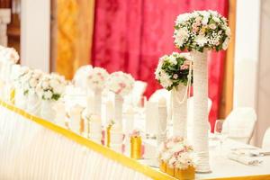 decoração de mesa de casamento foto