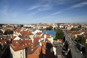 panorama de verão de praga, república checa foto