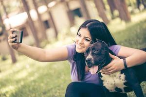 selfie com cachorro foto