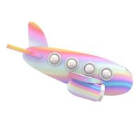 renderização 3d do estilo dos desenhos animados do avião. ícone do avião. foto