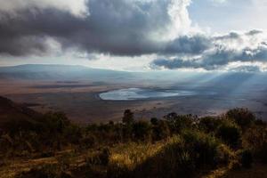 vista africana da cratera ngorongoro