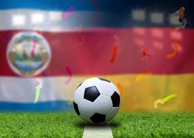 competição de copa de futebol entre a costa rica nacional e a alemã nacional. foto