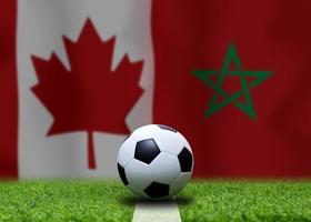 competição de copa de futebol entre o canadá nacional e o marrocos nacional. foto