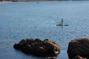 caminho de ronda na costa brava catalã, s'agaro, espanha foto