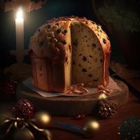 panetone é a tradicional sobremesa italiana para o natal foto