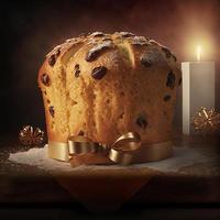 panetone é a tradicional sobremesa italiana para o natal foto