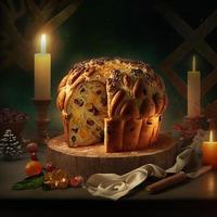 panetone é a tradicional sobremesa italiana para o natal foto