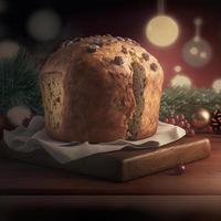 panetone é a tradicional sobremesa italiana para o natal foto