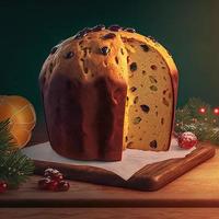 panetone é a tradicional sobremesa italiana para o natal foto