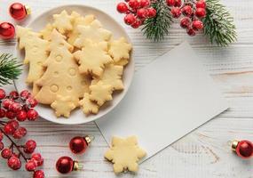 saborosos biscoitos caseiros de natal foto