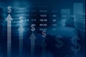 negócios de finanças do mercado de ações, tecnologia digital de gráfico de tendência de economia. foto