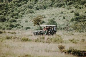 cidade do cabo, áfrica do sul, 2020 - um grupo de turistas em um safári foto