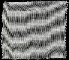 tecido branco tecido isolado em fundo preto foto