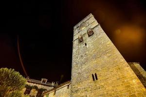 torre do castelo à noite foto