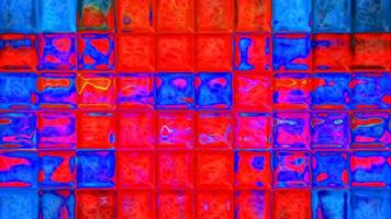 ilustração digital de fundo de natureza abstrata vibrante de azulejos quadrados foto