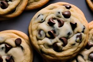 biscoitos de chocolate no prato foto