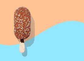 closeup de palitos de sorvete em fundo colorido. foto