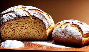 forno - tradicional pão fresco quente cozido. tiro perto do pão. foto