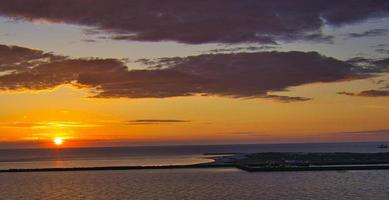 heligoland - duna da ilha - nascer do sol foto