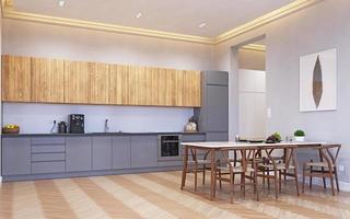 interior moderno da cozinha
