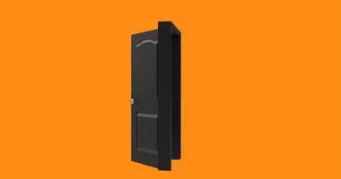 ilustração de porta isolada renderização em 3d foto